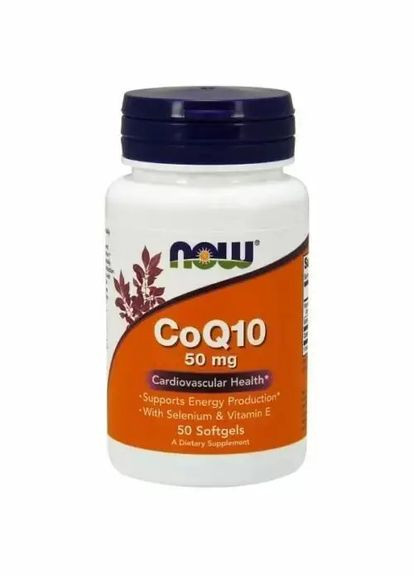 Витамины Коэнзим Q10 с селеном и витамином 50 капсул Now Foods (323230819)