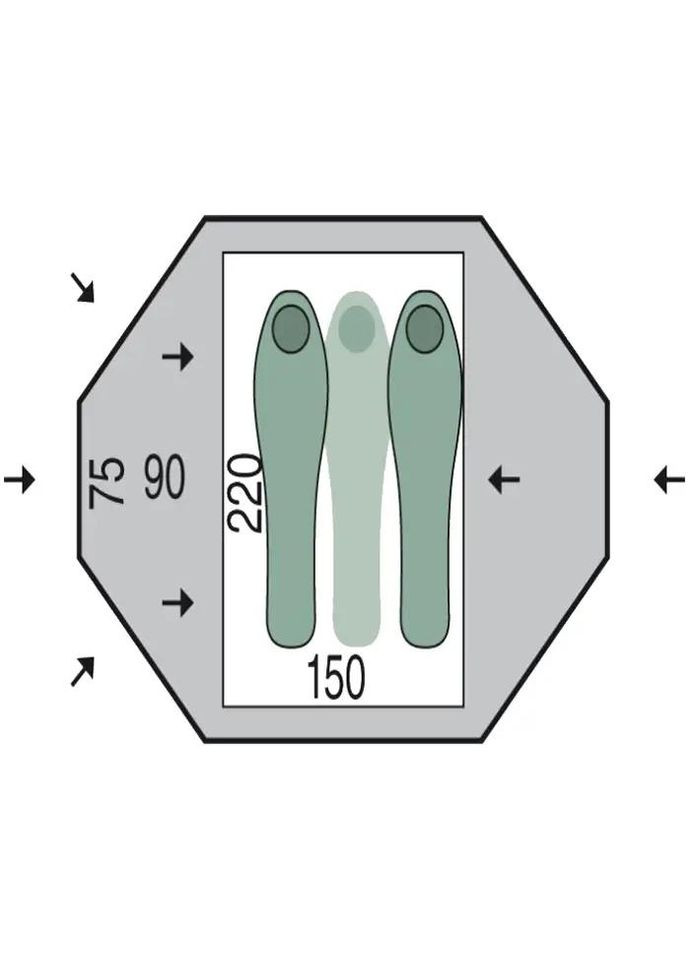 Палатка PNG 123.2 Tornado 2 к:green Pinguin (316533290)