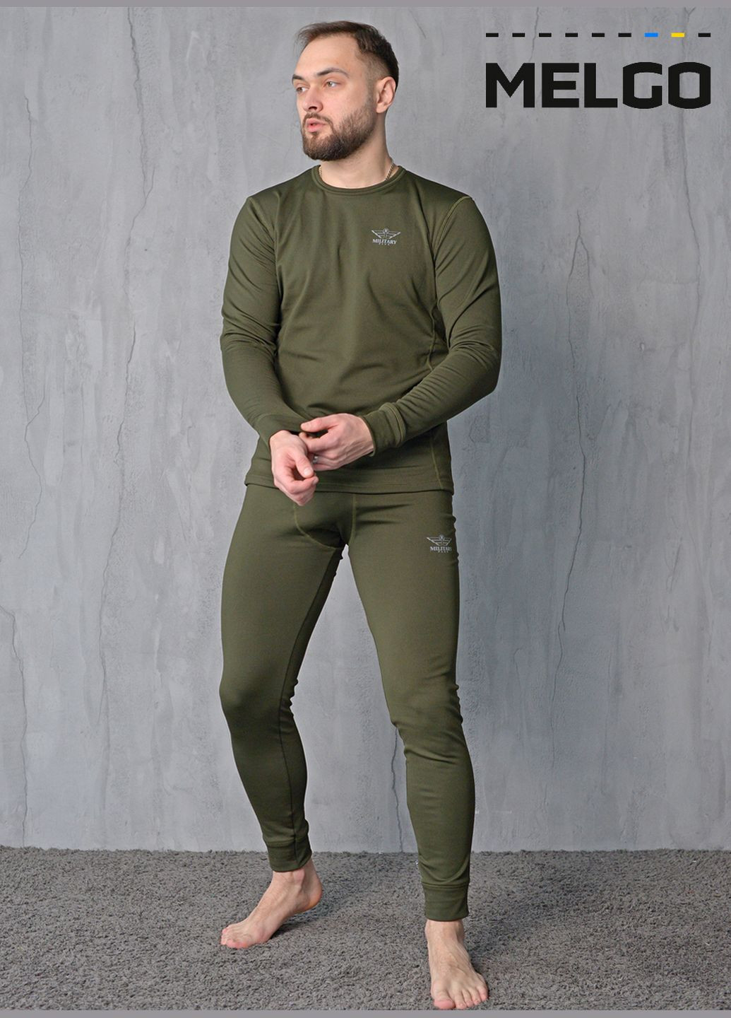 Мужское тактическое анатомическое термобелье (комплект кальсоны, лонгслив) Melgo (307288322)
