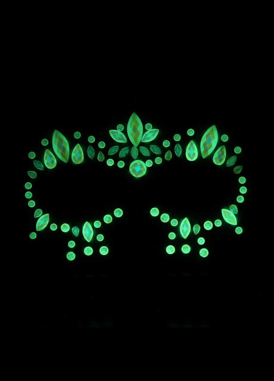 Стразы для лица люминесцентные one size разноцветный No Brand (362267971)