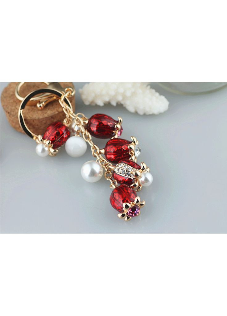 Модний креативний елегантні милий брелок кулон зі стразами у формі бутон квітки Тюльпана No Brand (292319877)