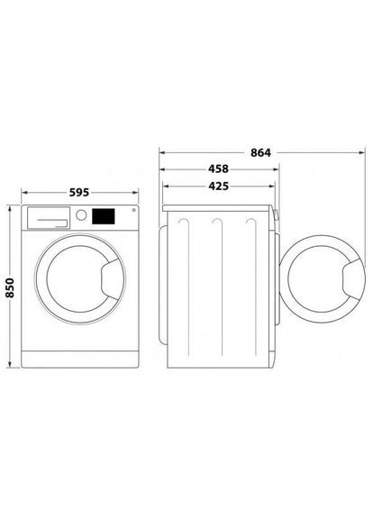 Пральна машина автоматична WRBSB 6228 B WHIRLPOOL (315143677)