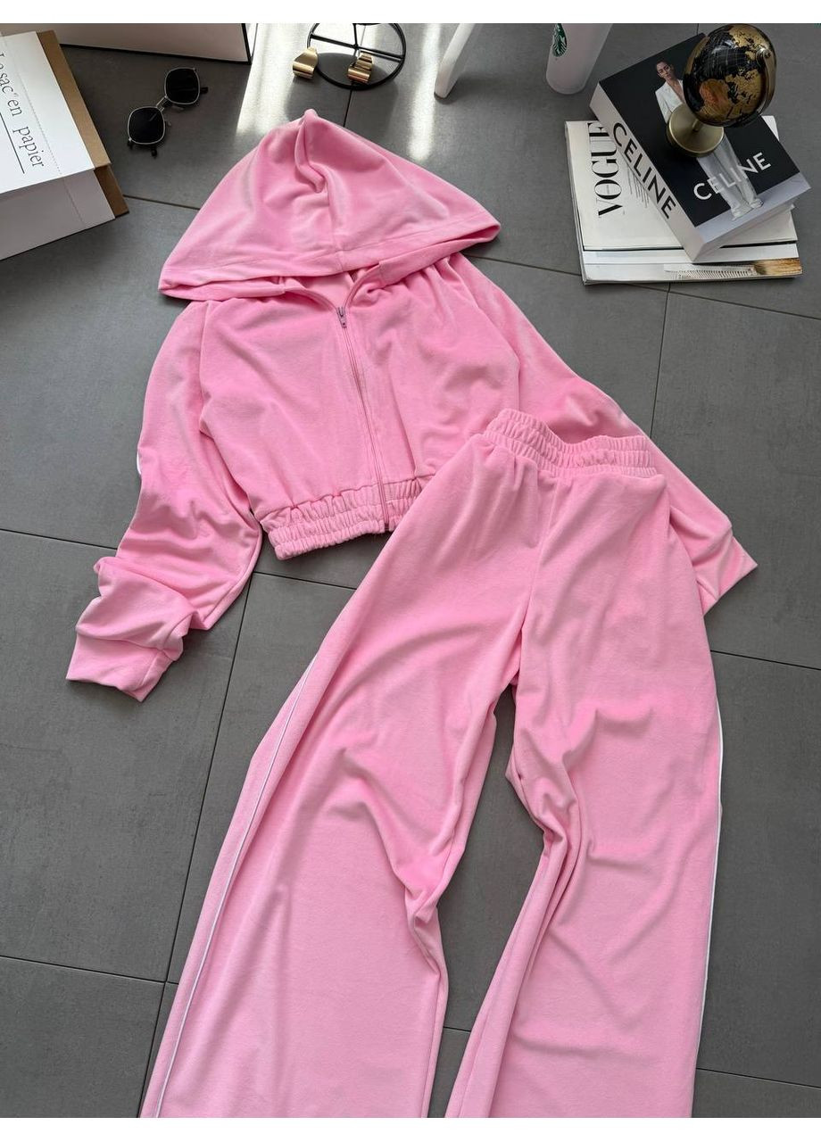 Костюм Турецкий велюр,штаны палаццо и кофта укороченная Україна (355268086)