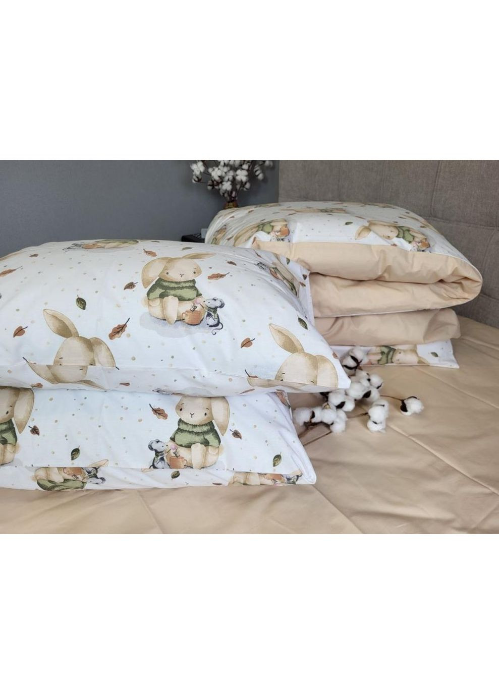 Постільна білизна Малята, ранфорс Евро розмір, наволочки 70/70 No Brand (364220141)