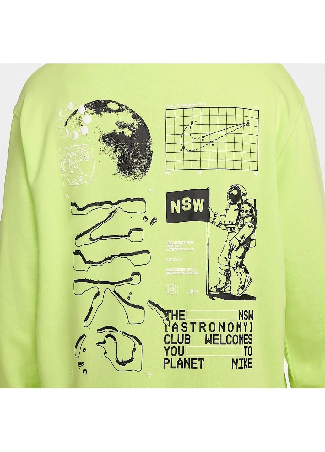 Худі чоловіче Club Ft Moon Gfx Green Nike (364837922)