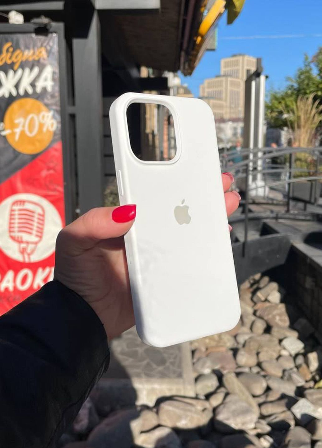 Чохол для iPhone 13 Pro Max Silicone Case силікон кейс білий White No Brand (286331001)
