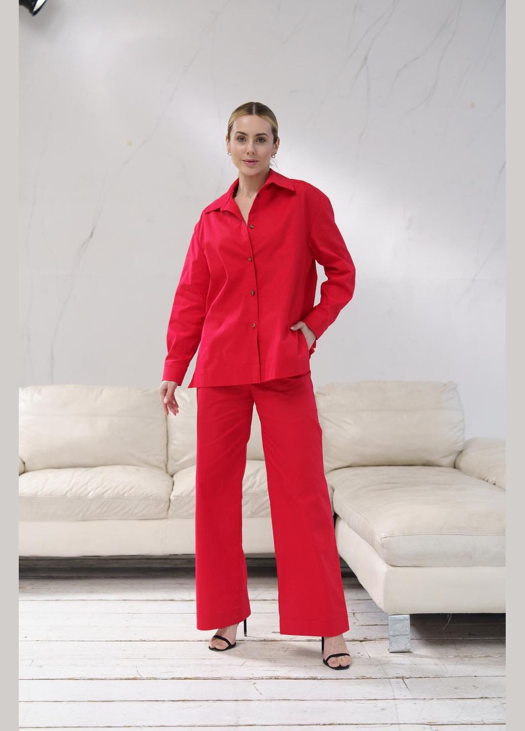 Жіночий костюм "Alessandra long” малиновий No Brand (360072068)