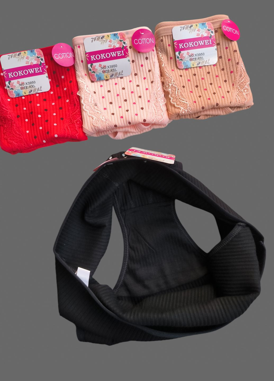 Набір 4 шт трусики сліпи в рубчик Kokowei (304547456)