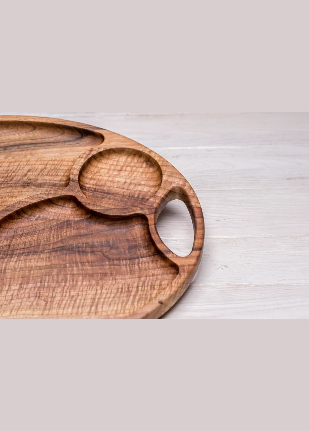 Дерев'яна тарілка для закусок L Оригінальна тарілка з логотипом EcoWalnut (295266052)