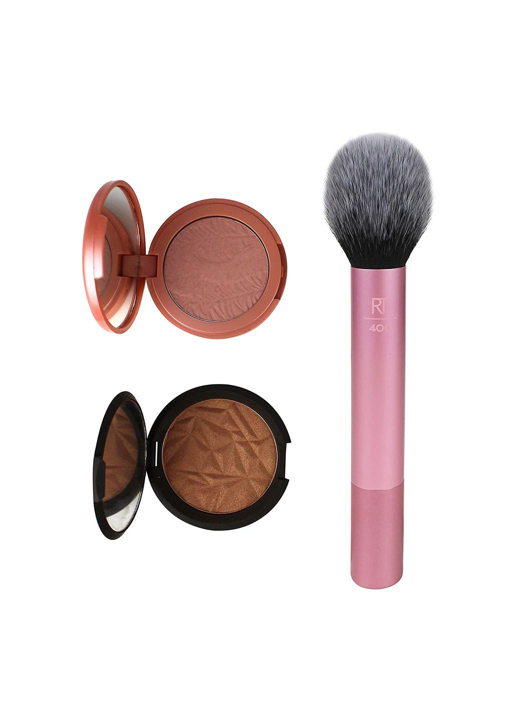 Кисть для макіяжу (Реал Технікс) Makeup Blush Brush for Powder Blush or Bronzer RT400 (18 см) В упаковке Real Techniques (278773742)