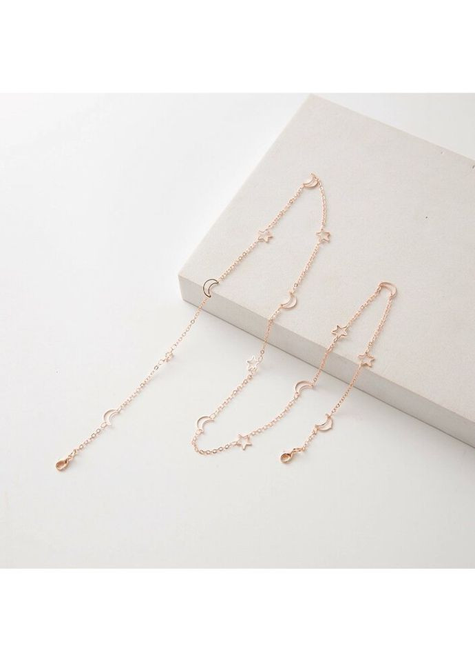 Ланцюжок для окулярів Зірки і місяць 9585 75 см рожеве золото Fashion (299525632)