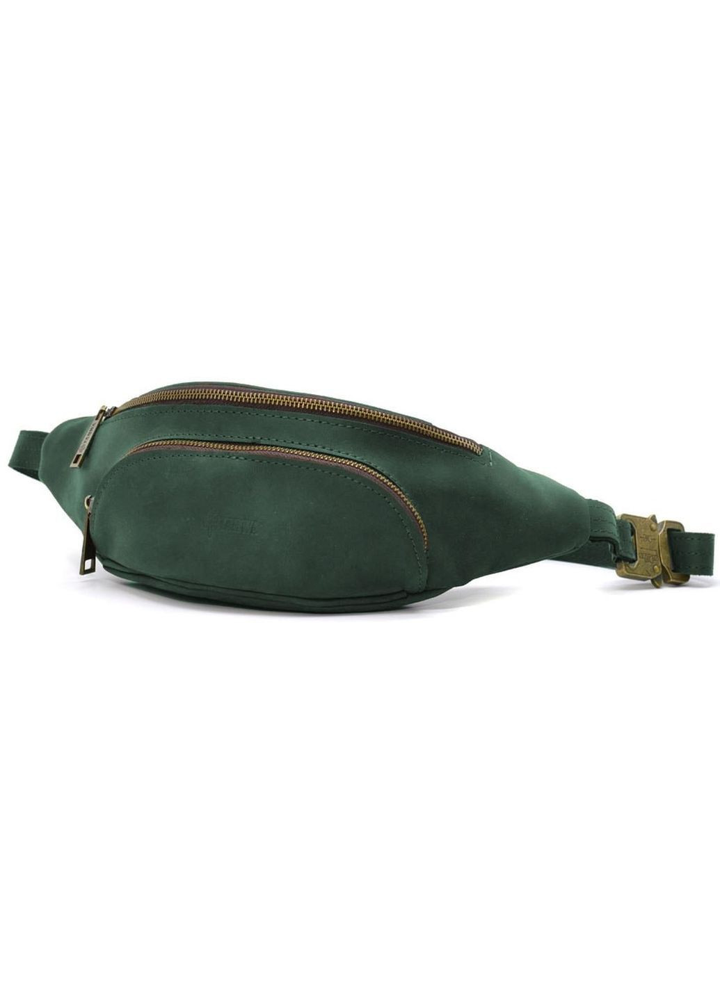 Сумка на пояс жіноча шкіряна бананка через плече для телефону та документів дорожня середня Зелений 40641 TARWA (361970421)