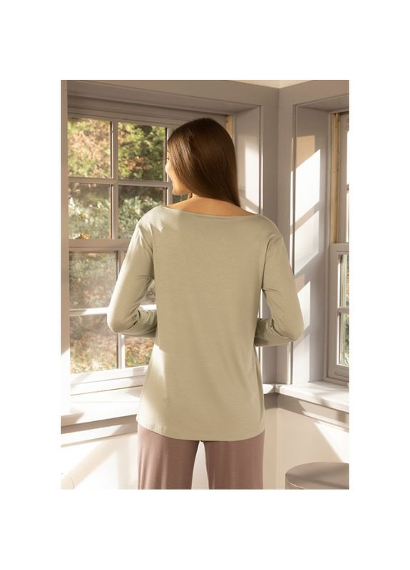 Оливковий демісезонний хатній одяг футболка long sleeve baily cagla yesili оливковий Penelope