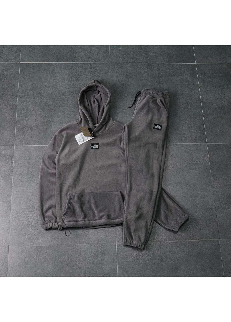 Графітовий зимній костюм чоловічий теплий флісовий tnf No Brand