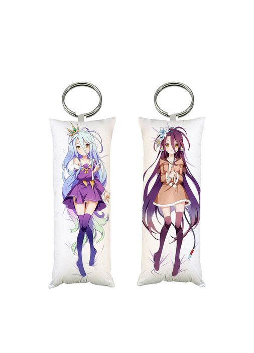 Брелок міні-дакімакура аніме Немає гри-немає життя двосторонній 4х10 см (br0020) No Brand (327004004)