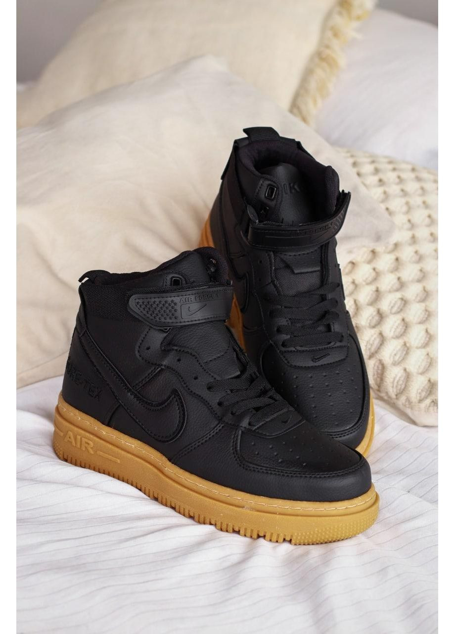 Чорні Осінні кросівки чоловічі nike gore-tex black brown найк No Brand