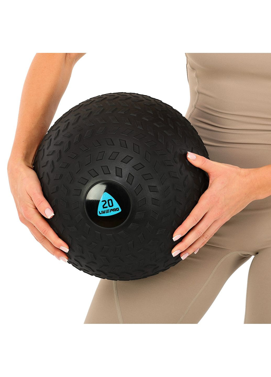 Слембол м'яч набивний для кросфіту та фітнесу Slam Ball Чорний (вага 20 кг) LP8105-20 LiveUp (367617765)