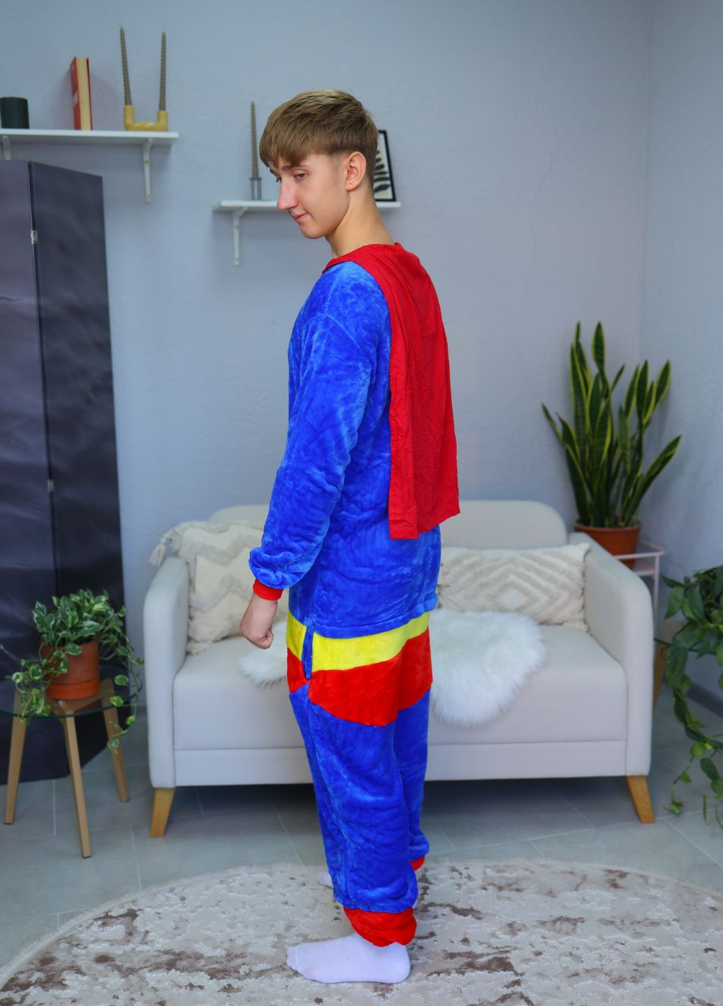 Чоловіче кігурумі піжама супермен з плащем (1079/1) My Kigu (356454867)