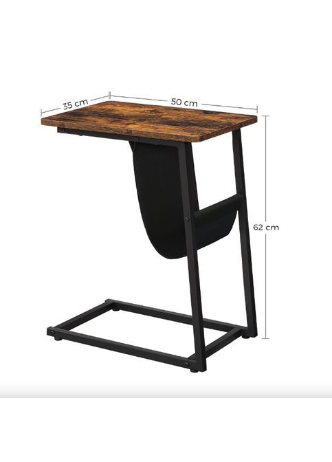 Журнальний столик Nastriy приставний з кишенею в стилі Loft Leobert (304402071)