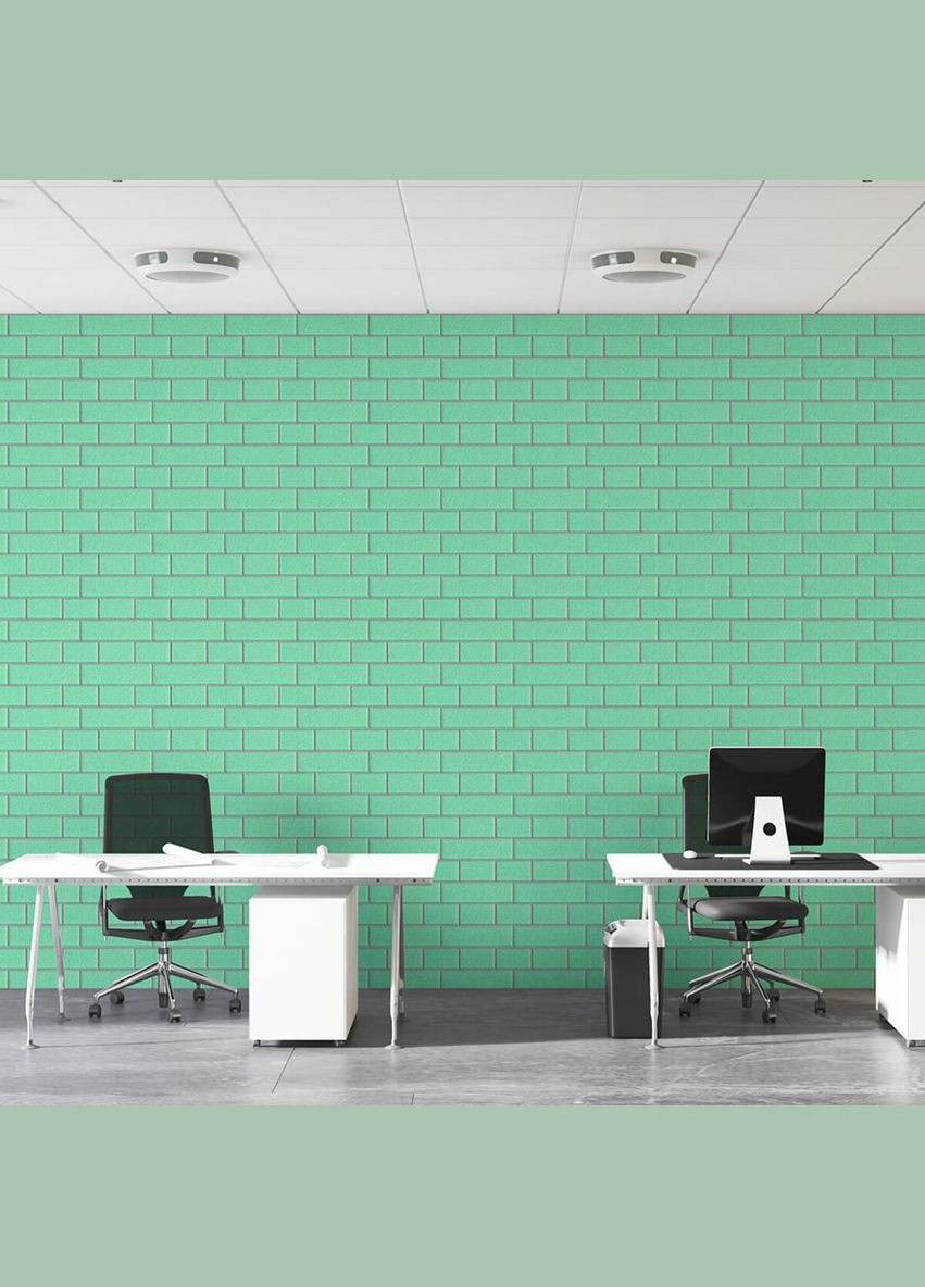 Панель стінова 700х700х5мм Зелена цегла зі сріблом SW-00001803 Sticker Wall (327089115)