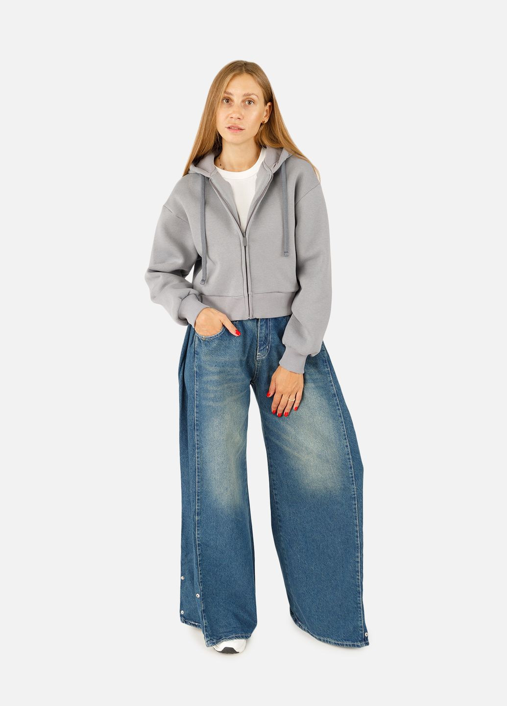 Женские джинсы-baggy цвет синий CB-00257431 Zarxlife - (309000670)