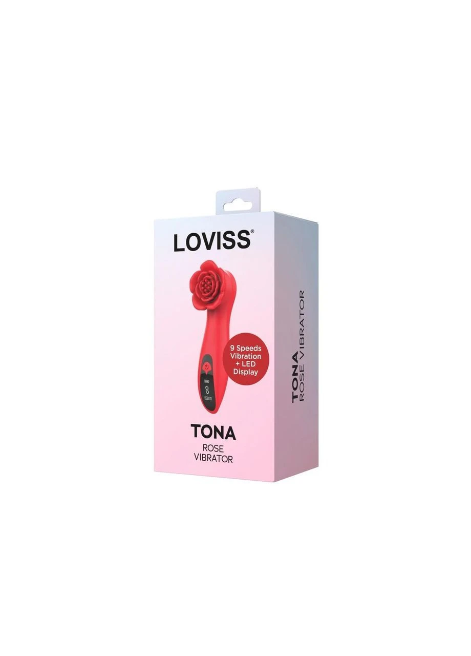 Розкішний вібратор для клітора Loviss Tona Rose Vibrator, у вигляді троянди, 9 режимів No Brand (392057866)