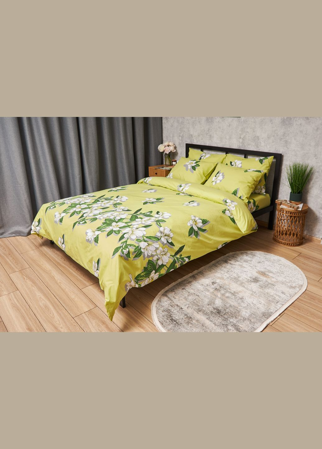 Комплект постельного белья Бязь Gold Люкс «» полуторный евро 160х220 наволочки 2х50х70 (MS-820005516) Moon&Star Wisteria (296909863)