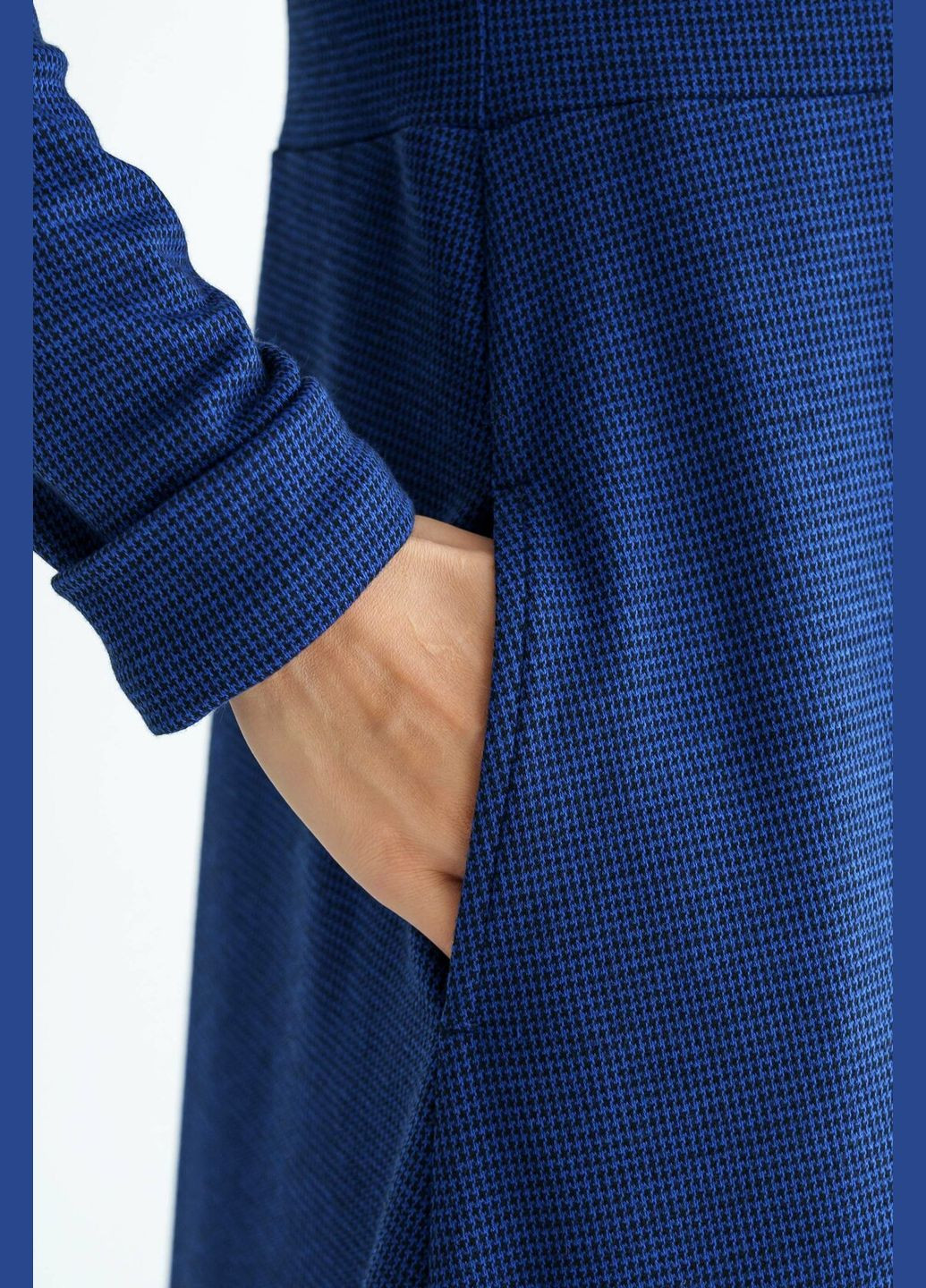 Синя повсякденний сукня міді довжини напівприлеглого силуетута з розкльошеною спідницею (су 1523) RiMari