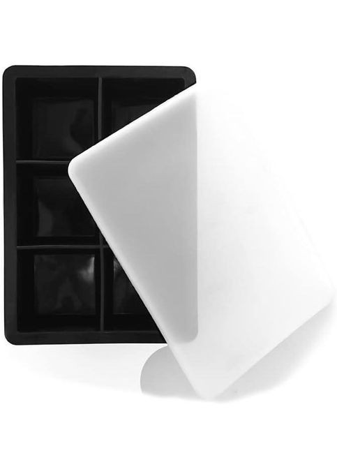 Форма для льоду силіконова з кришкою Кубики 6 комірок 16.7x11.5x5 см Чорний (С051351) Ice (342122351)