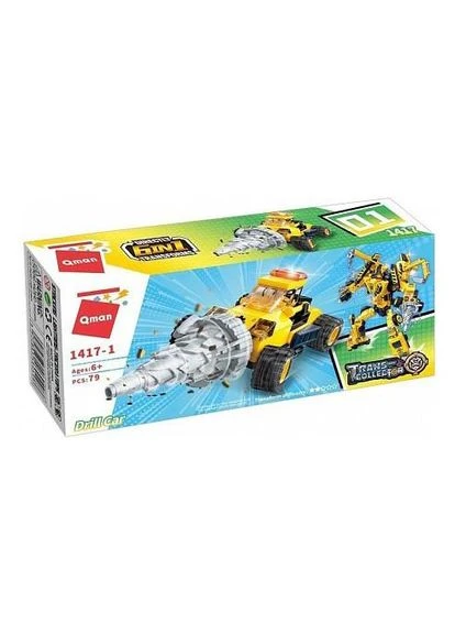 Детский Конструктор Qman 1417-1-6 стройтехника, 79 дет Drill Car Toysi (386414249)