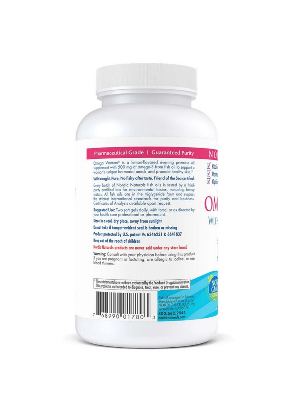 Жирні кислоти Omega Woman, 120 капсул Nordic Naturals (295898777)