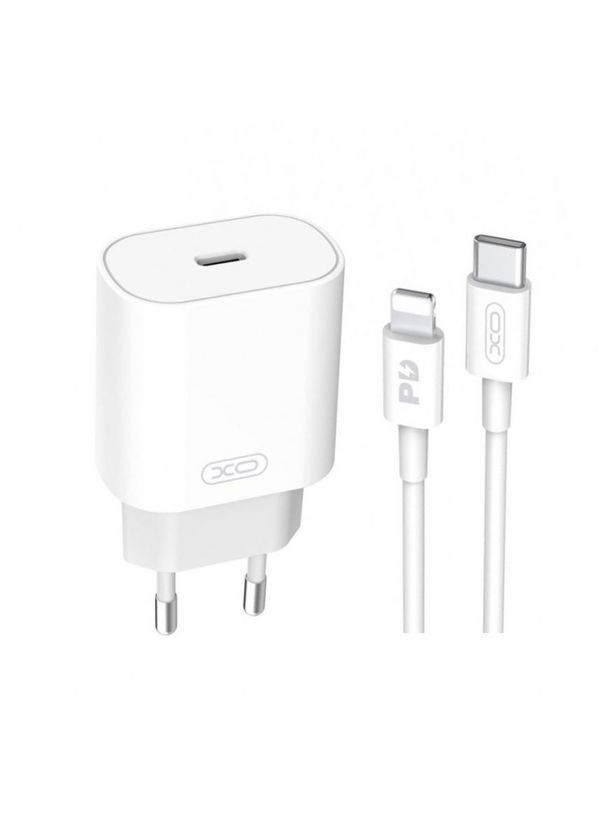 Сетевое зарядное устройство L91 адаптер PD_25W + Type-C to Lightning white XO (333827745)