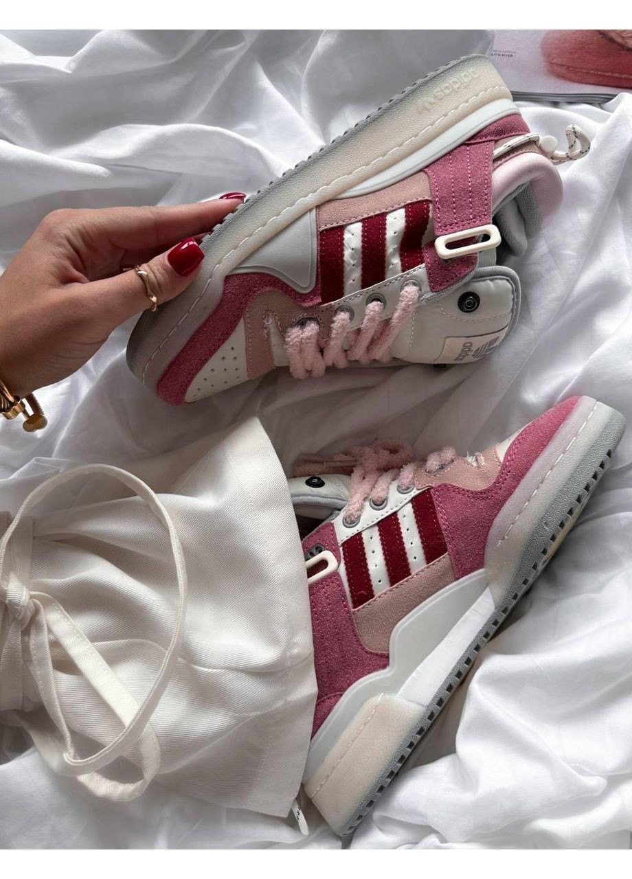 КРОСІВКИ ЖІНОЧІ ADIDAS FORUM LOW BAD BUNNY WHITE PINK АДІДАС ФОРУМ No Brand рожеві демісезони (367176338)