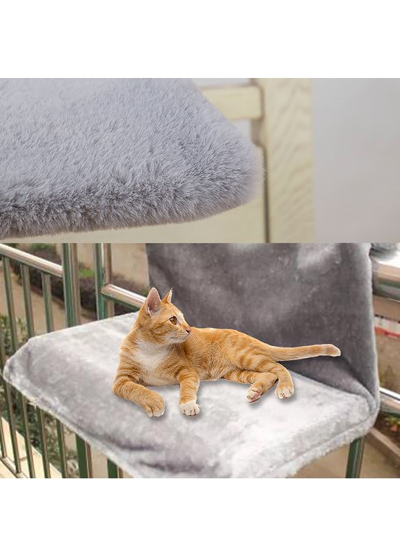 Лежанка підвісна 45*30cm для котів кріплення гачки 1003 Gray Lesko (350349339)