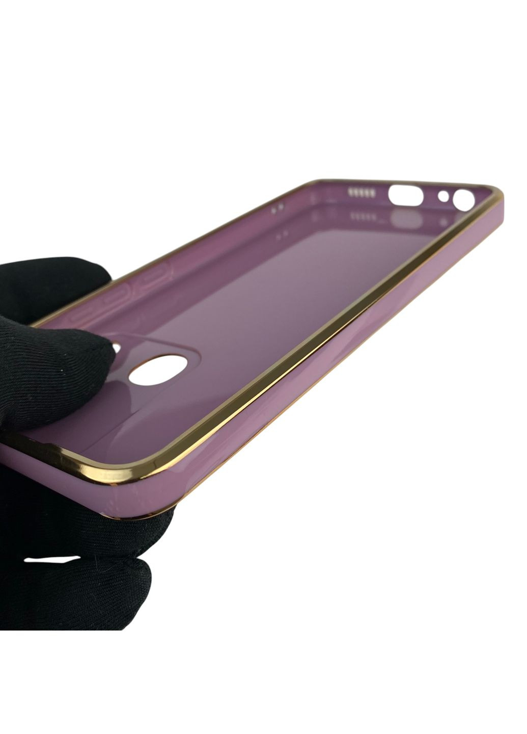 Чохол для Spark 8C (KG5k) з кільцем-підставкою із золотою окантовкою на техно спарк 8с чорничний gs1 Tecno (366236187)