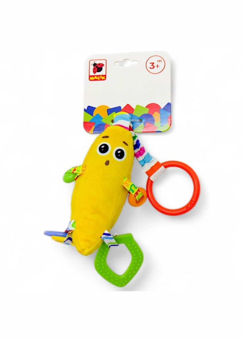 Погремушка-подвеска с прорезывателем "Банан" Масік (302898285)