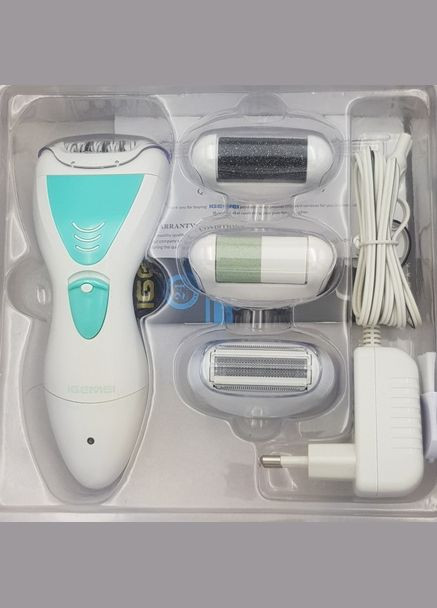 Епілятор 4 в 1 бритва пемза електробритва жіноча GM-7006 White Gemei (306716602)