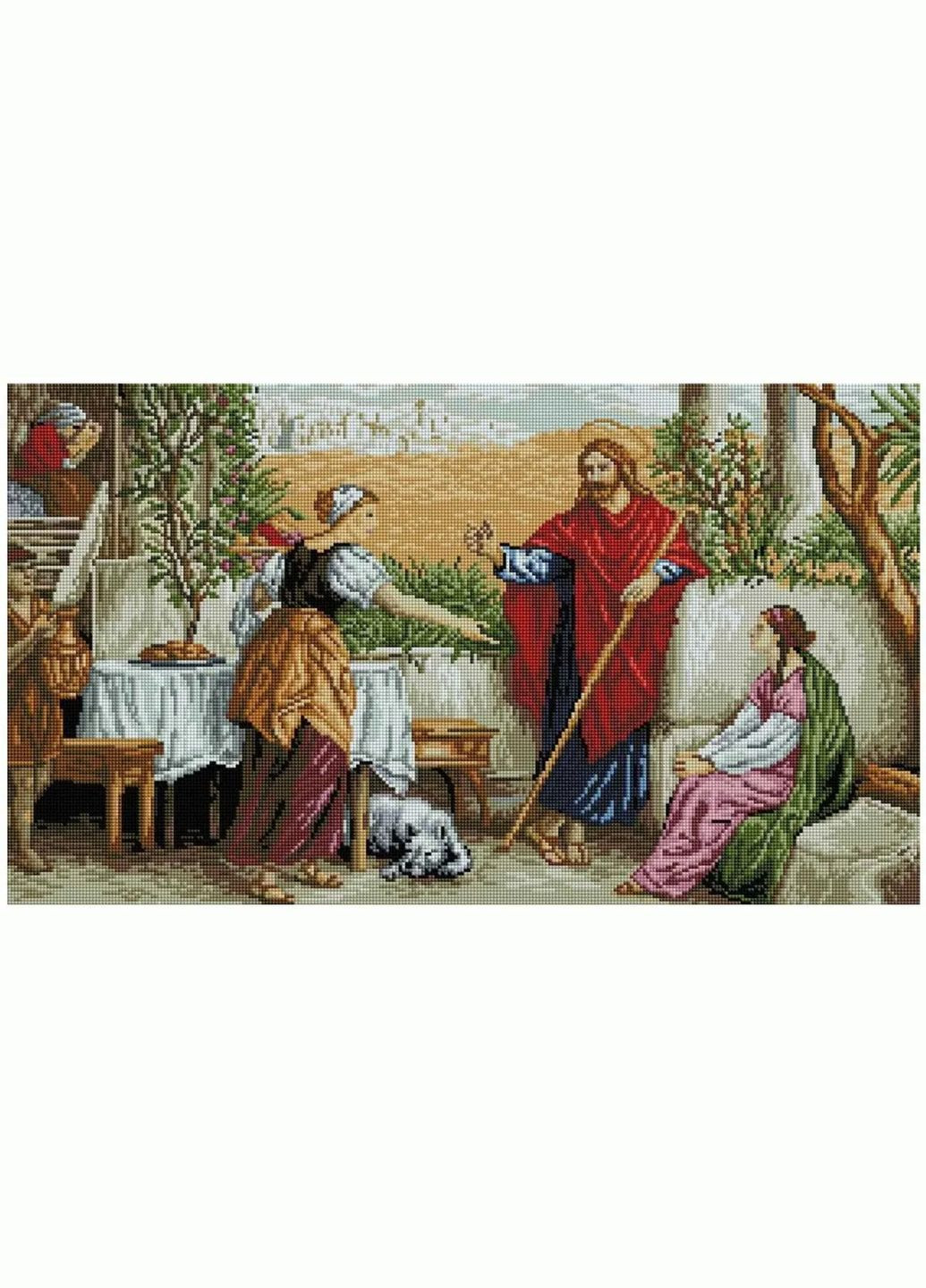 Алмазная мозаика Икона Иисус у Марты и Марии 40х70 см SS808 ColorArt (291161980)