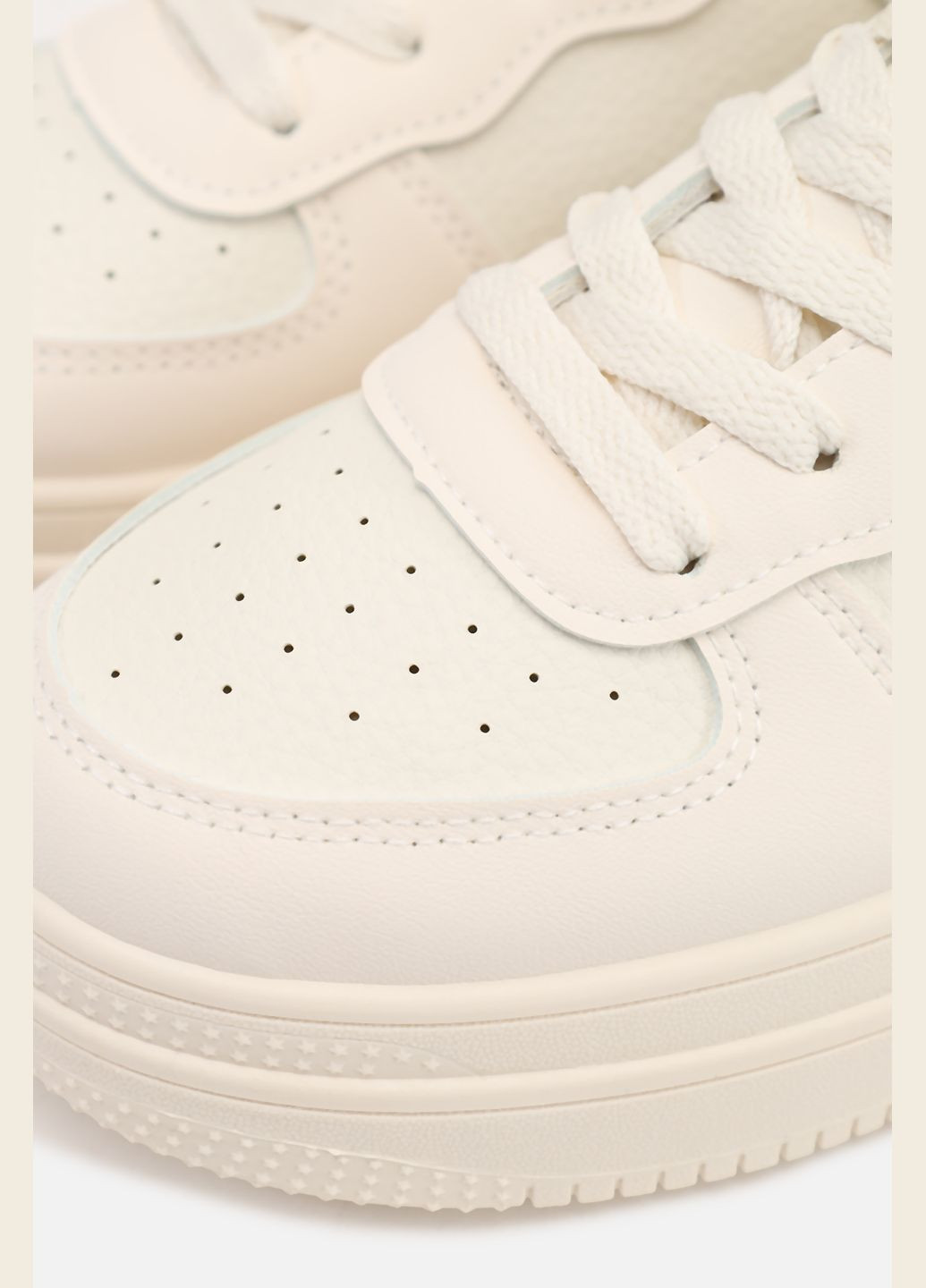 Молочні кеди на пласкій підошві жіночі колір молочний цб-00273562 Stilli