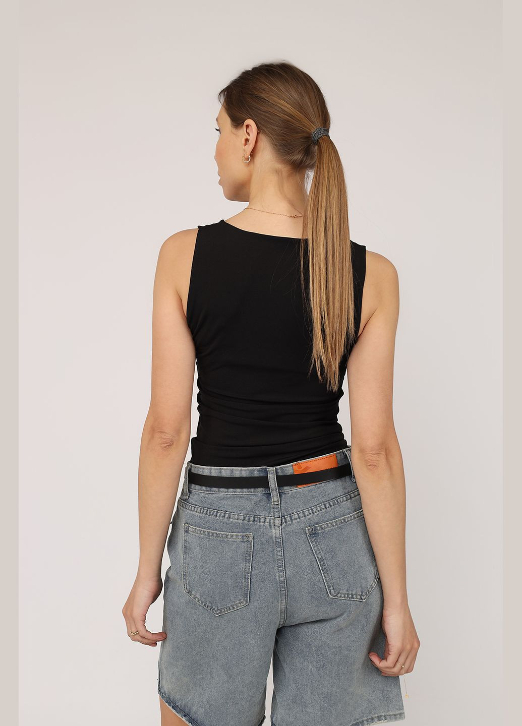 Майка с широкими бретелями женская цвет черный CB-00275296 Karol — 330223236