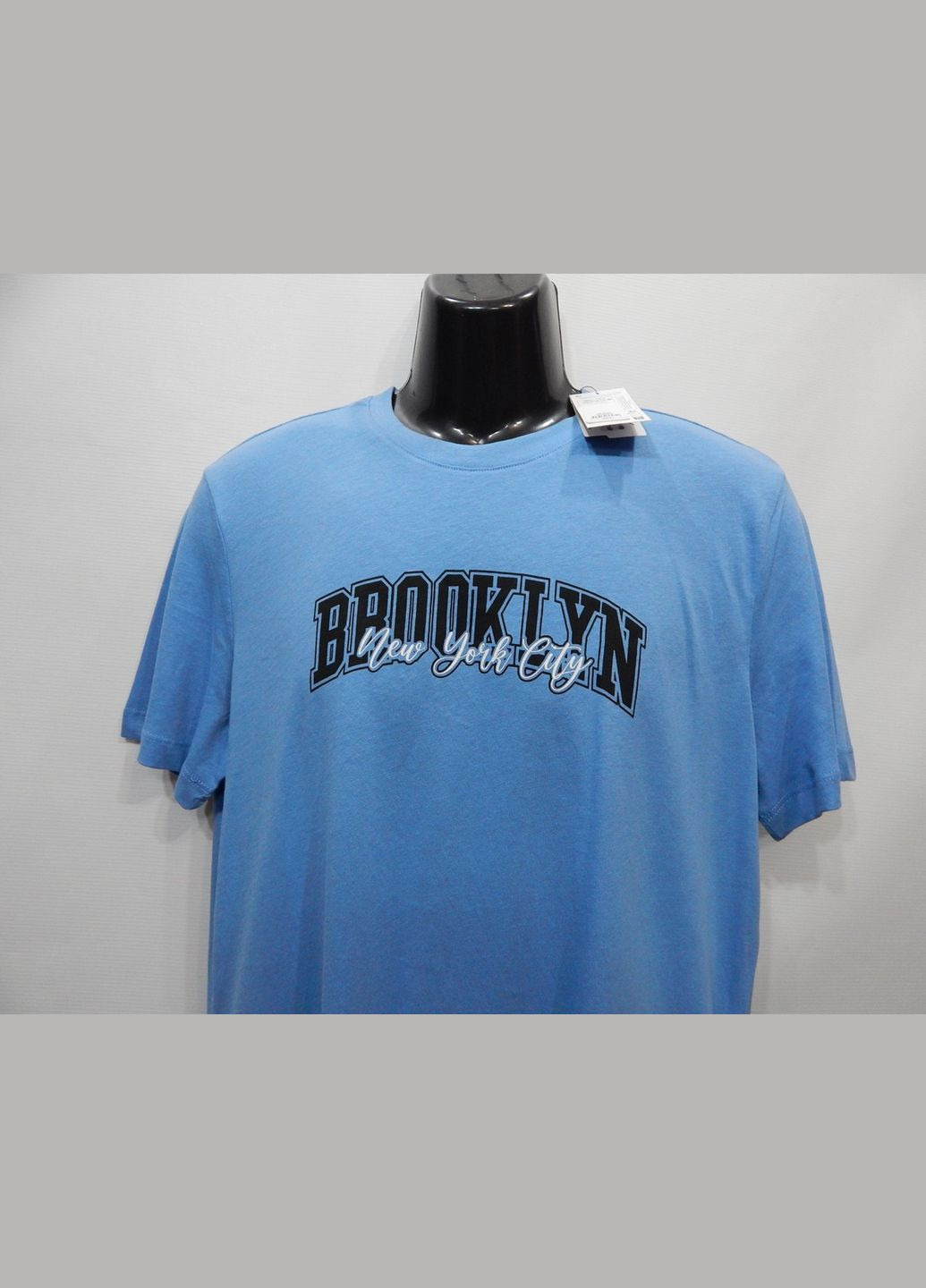 Голубая мужская футболка cares оригинал р.48 145fm Primark