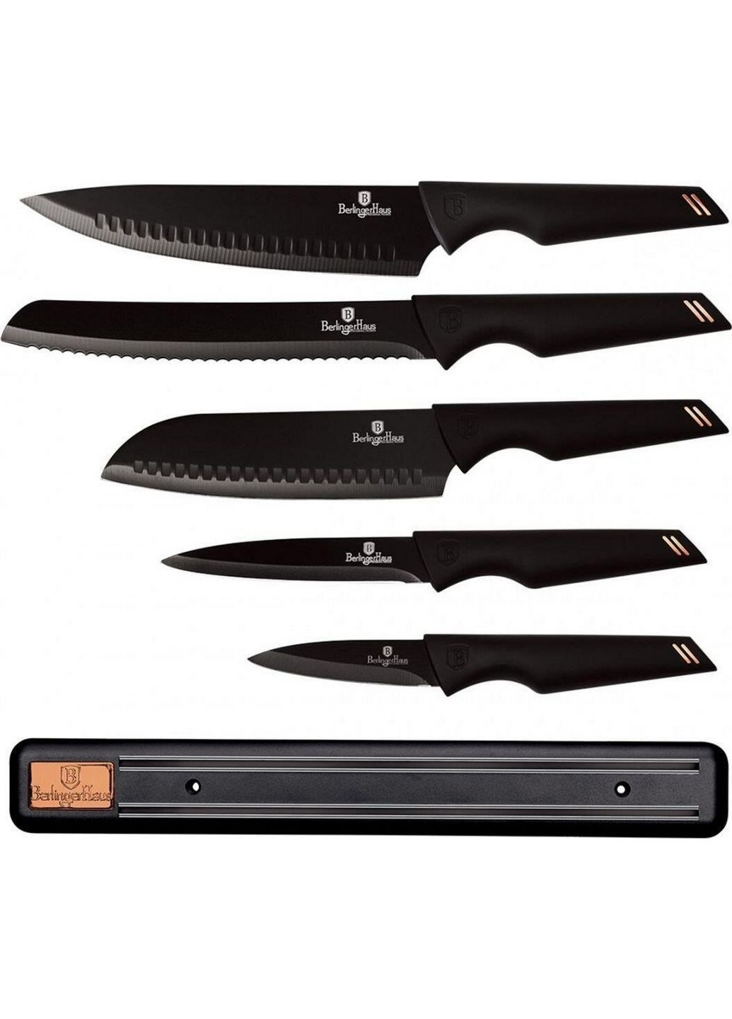 Набор ножей из 6 предметов Berlinger Haus чёрные,