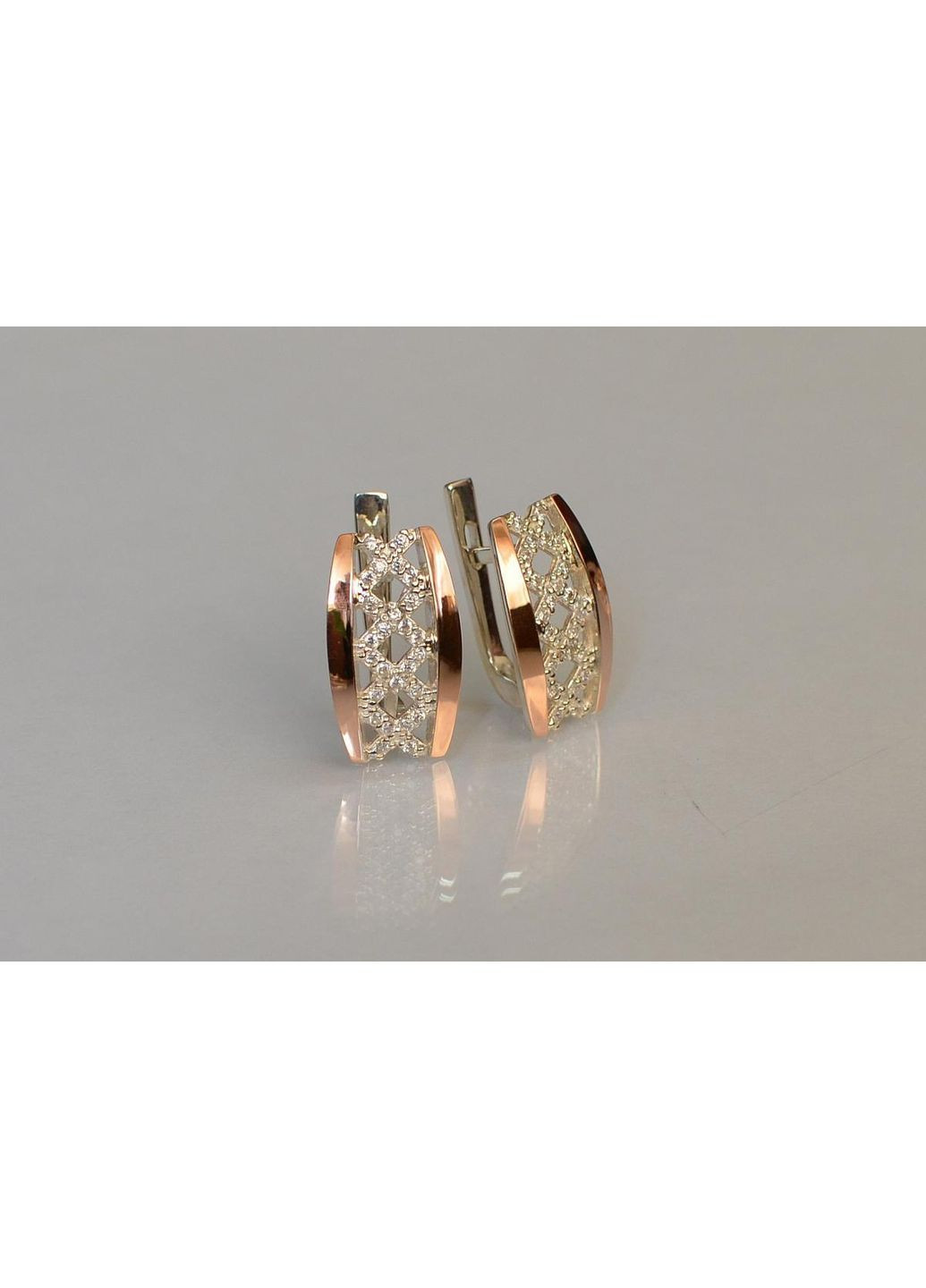 Сережки срібло з золотом Silver Style (366814000)