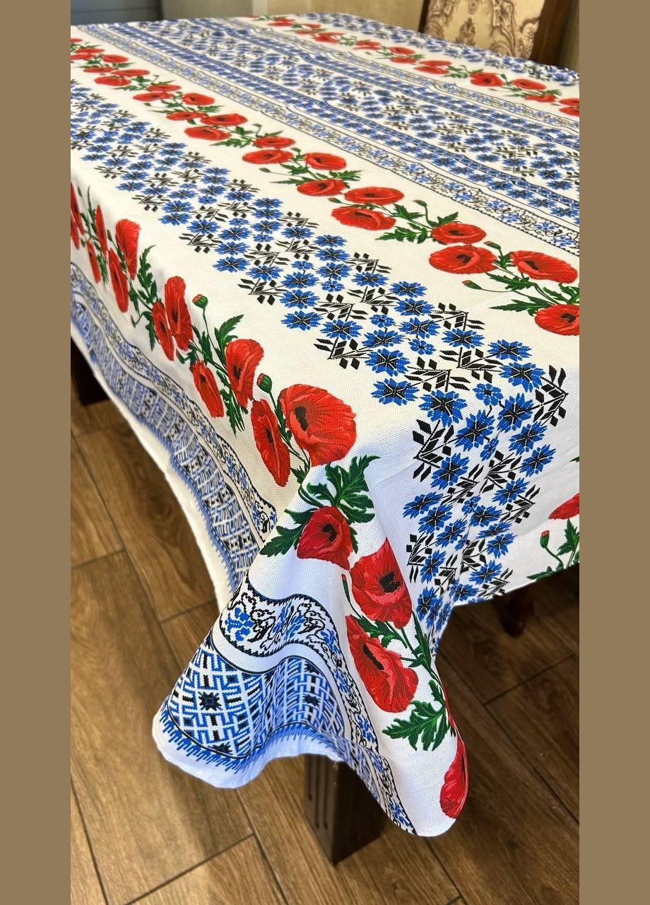 Скатерть с украинским орнаментом гипоаллергенная 150х110 см (П4КЕ05017-5) No Brand (306634022)