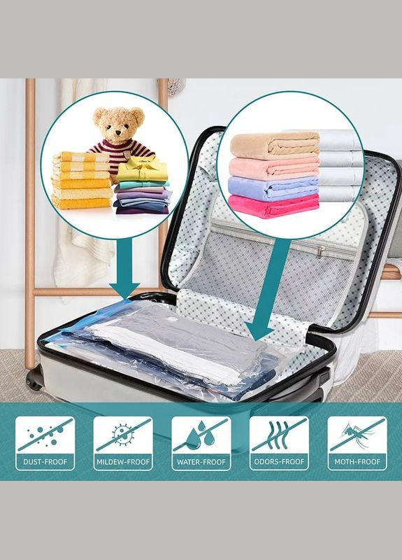 Вакуумний пакет для зберігання речей, ковдр та верхнього одягу 79*60 см - 3 шт. No Brand (347334351)