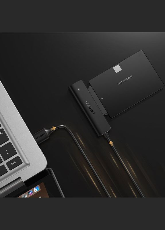Перехідник USB 3.0 TypeА --> SATA III (F), чорний,CM321 Ugreen (315761322)