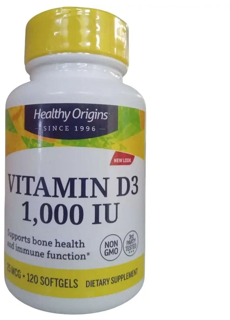 Харчова добавка "Вітамін D3" 1000 IU 360шт (1515855-40444992) Healthy Origins (368613975)