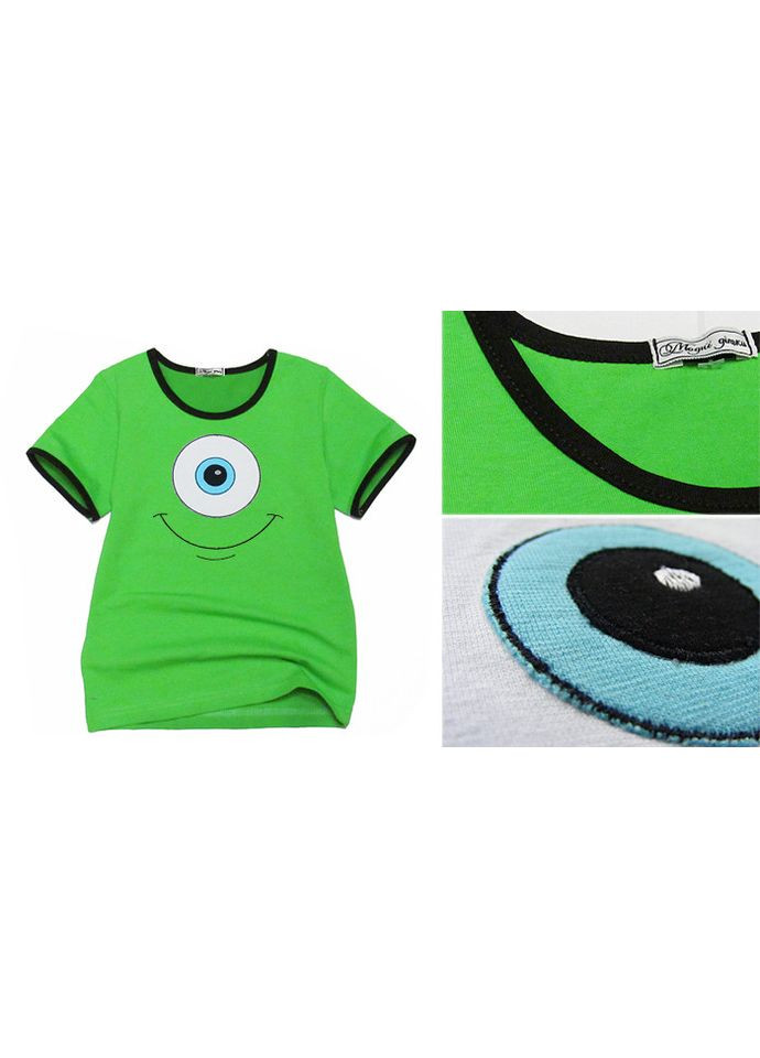 Комбинированная летняя футболка детская для мальчика с аппликацией майк Модні дітки