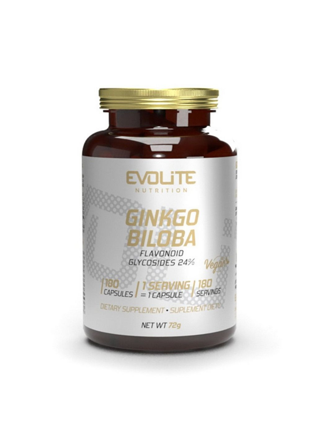 Натуральная добавка Ginkgo Biloba, 180 вегакапсул Evolite Nutrition (293483515)