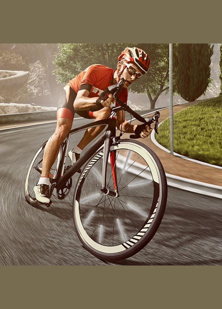 Отражатели на спицы велосипеда 12 шт., светло - серые No Brand (303429391)